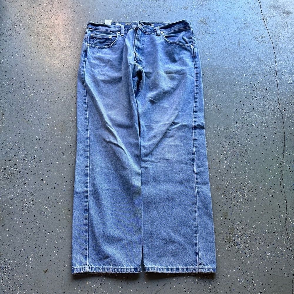 Levi's SilverTab Vintage Baggy Jeans W38 L32 Light Wash Frayed - Picture 4 of 8